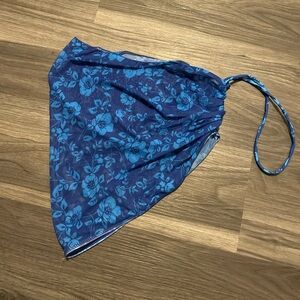 SHEIN Blue Floral Swim Sarong